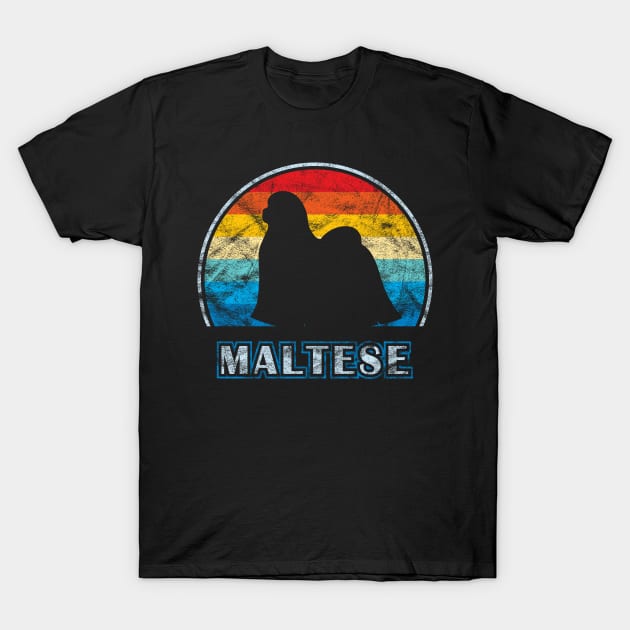 Maltese Vintage Design Dog T-Shirt by millersye